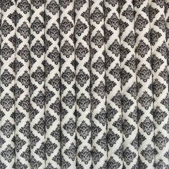 Black Paisley Eco Friendly Paper Straws S3138 - Pretty Day