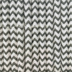 Grey Chevron Eco Friendly Paper Straws S3011 - Pretty Day