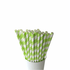 Lime Green Eco Friendly Paper Straws S3097 - Pretty Day