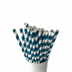 Navy Striped Paper Straws S3064 - Pretty Day