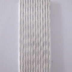 Silver Metallic Foil Striped Eco Friendly Paper Straws S1083 - Pretty Day