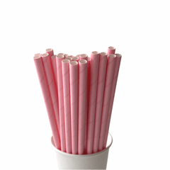 Solid Light Pink Eco Friendly Paper Straws S4123 - Pretty Day