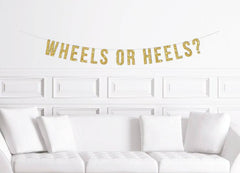 Wheels or Heels? Gender Reveal Banner - Pretty Day