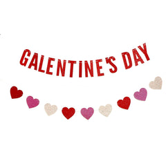 Galentines Day Party Banner, Decorations for Galentines Day Pink Red White - Pretty Day