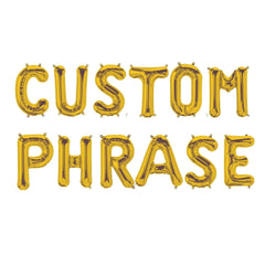 Custom Gold Balloon Letter Banner - Pretty Day