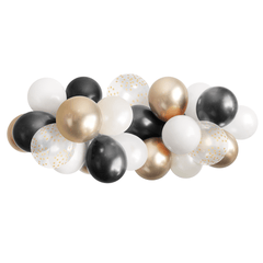 Balloon Garland - Black, White & Gold S4174 - Pretty Day