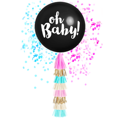Gender Reveal - Oh Baby! Jumbo Confetti Balloon & Tassel Kit S2126 - Pretty Day