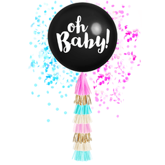 Gender Reveal - Oh Baby! Jumbo Confetti Balloon & Tassel Kit S2126 - Pretty Day