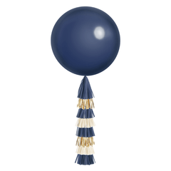 Jumbo Balloon & Tassel Tail - Navy & Gold S8049 - Pretty Day