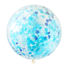 Jumbo Confetti Balloon - Blue Party S8040 - Pretty Day
