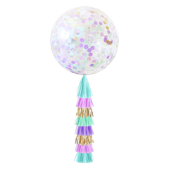 Jumbo Confetti Balloon & Tassel Tail - Mermaid S4057 - Pretty Day