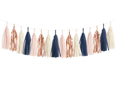 Tassel Garland Kit - Navy, Blush & Rose Gold - Pretty Day