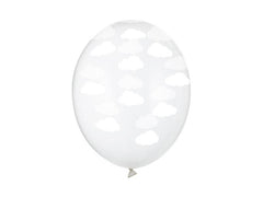 Clear Cloud Print Balloon 1pc C030 - Pretty Day