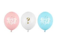 Girl or Boy Gender Reveal Balloons - 3pk C032 - Pretty Day