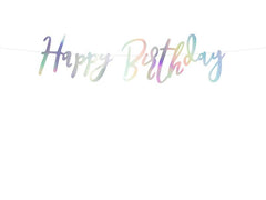 Happy Birthday Iridescent Banner S9177 - Pretty Day