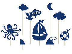 Ahoy Pirate Cake Topper Set S5186 - Pretty Day