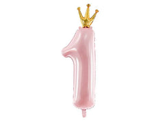 Crown Number 1 Pastel Pink Jumbo Foil Balloon S4091 - Pretty Day