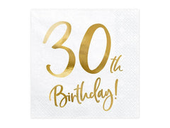 30th Birthday Party Napkins- 20 pk S9087 - Pretty Day