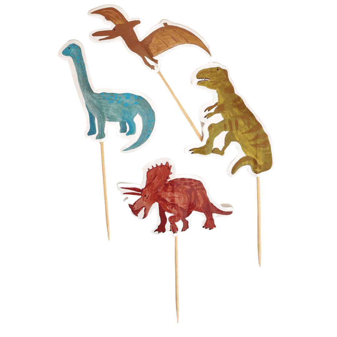 Dinosaur Cupcake Toppers Set Of 12 S3101 Pretty Day dinosaur-cupcake-toppers-set-of-12-s3101-pretty-day