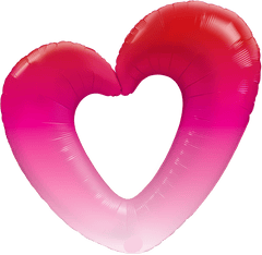 Jumbo Pink Ombre Heart Galentines Balloon S5042 - Pretty Day