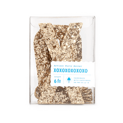 Valentines Gold XOXO Glitter Fabric Banner S7126 - Pretty Day