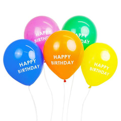 Happy Birthday Rainbow Balloons- 5 pack S4051 - Pretty Day