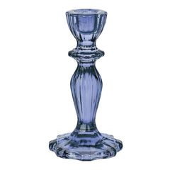 Navy Glass Candlestick Holder S4219 - Pretty Day