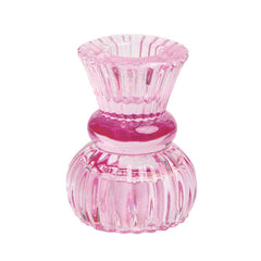 Small Pink Glass Candle Holder S5173 - Pretty Day