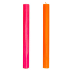 Orange and Pink Dinner Candles - Sold individually S1067 - Pretty Day