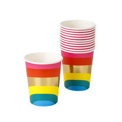 Birthday Brights Rainbow Paper Cups - 12 Pack S1207 - Pretty Day