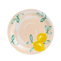 Citrus Fruit Lemon Large Paper Plates - 12 Pack S9037 - Pretty Day