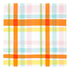 Large Hop Over The Rainbow Check Napkins- 20 Pack S9333 - Pretty Day