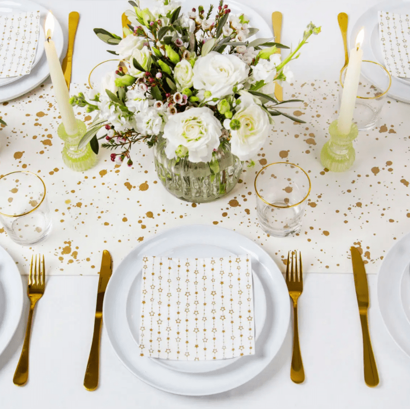 Recyclable Gold Star Napkins S8042 20 Pack Pretty Day