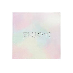 We Heart Pastels 'Enjoy' Large Paper Party Napkin - 20 Pack S4056 - Pretty Day