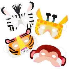 Party Animal Paper Mask - 8 Pack S1109 - Pretty Day