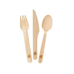 Tropical Leaf Motif Wooden Utensils S3132 - Pretty Day