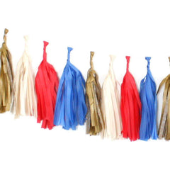 Red, White and Blue Tissue Tassel Kit S7093 - Pretty Day