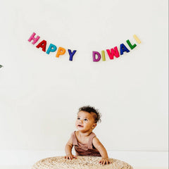 Happy Diwali Reusable Felt Garland S0144 - Pretty Day