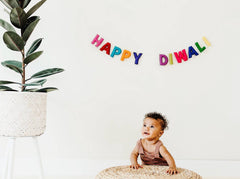 Happy Diwali Reusable Felt Garland S0144 - Pretty Day