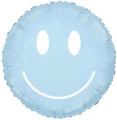 Blue Happy Face Foil Balloon S4120 - Pretty Day