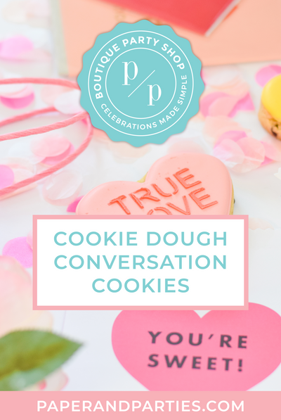 Cookie Dough Conversation Heart Cookies
