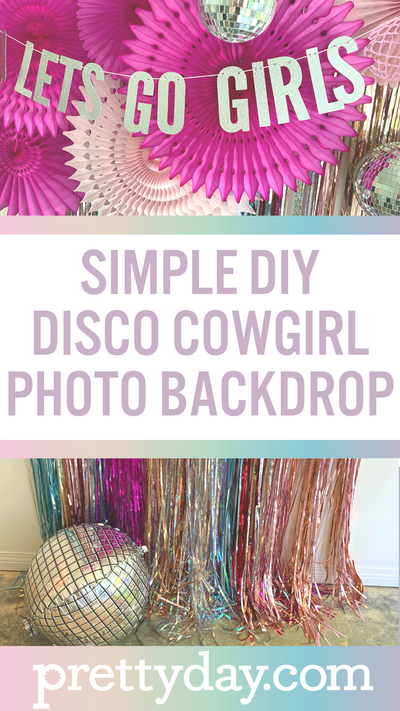 Easy Fringe Backdrop DIY - Disco Cowgirl