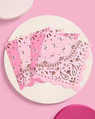 Western Pink Bandana Napkin 24pk.