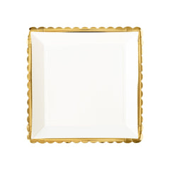 Gold Ruffle Edge Serving Paper Plate - Pretty Day