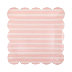 Tonal Pink Striped Plate 8pk. - Pretty Day