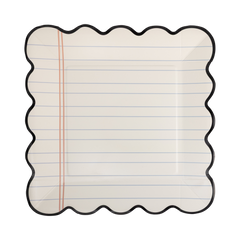 Back To School Classic Notebook Paper Plate 8pk.