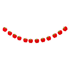 Puffy Felt Apple Banner - Pretty Day