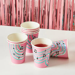 Hootyballoo by Club Green - Musical Notes Paper Cups 8 Pack - Pretty Day