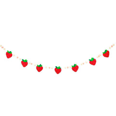 Strawberry garland on a white background