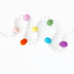 Colorful Easter Egg Felt Ball Garland